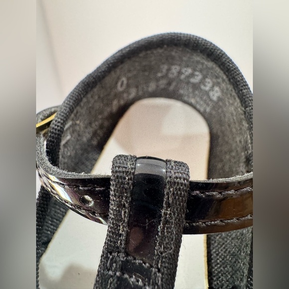 Vintage 1980s Black patent baby Mary Jane Shoes classic design sz 0 - Picture 6 of 7